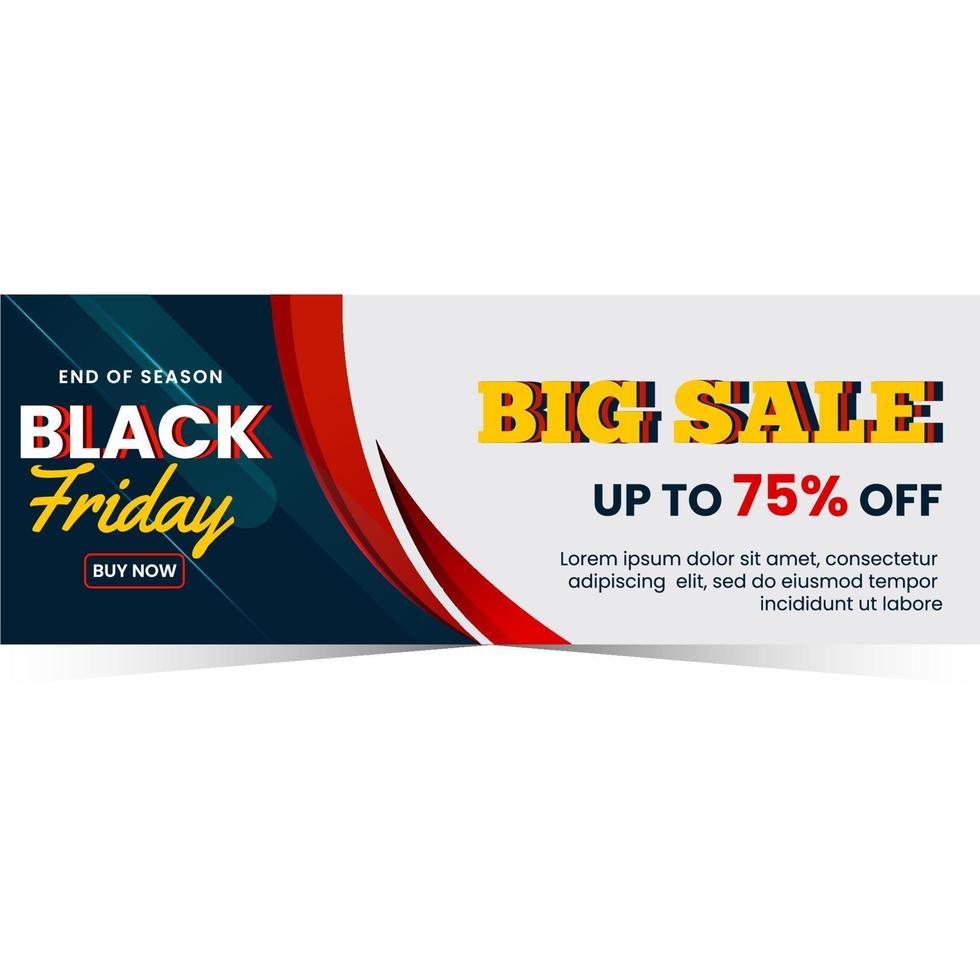 Gradient black friday banner design vector