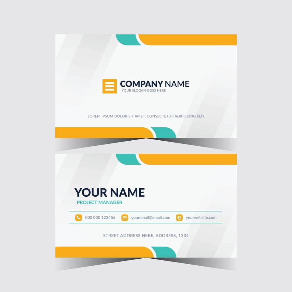 Double sided creative business card template vector