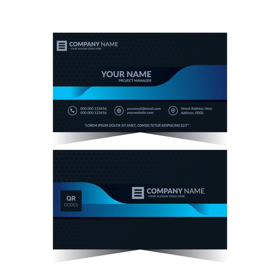 Modern business card design illustration vector