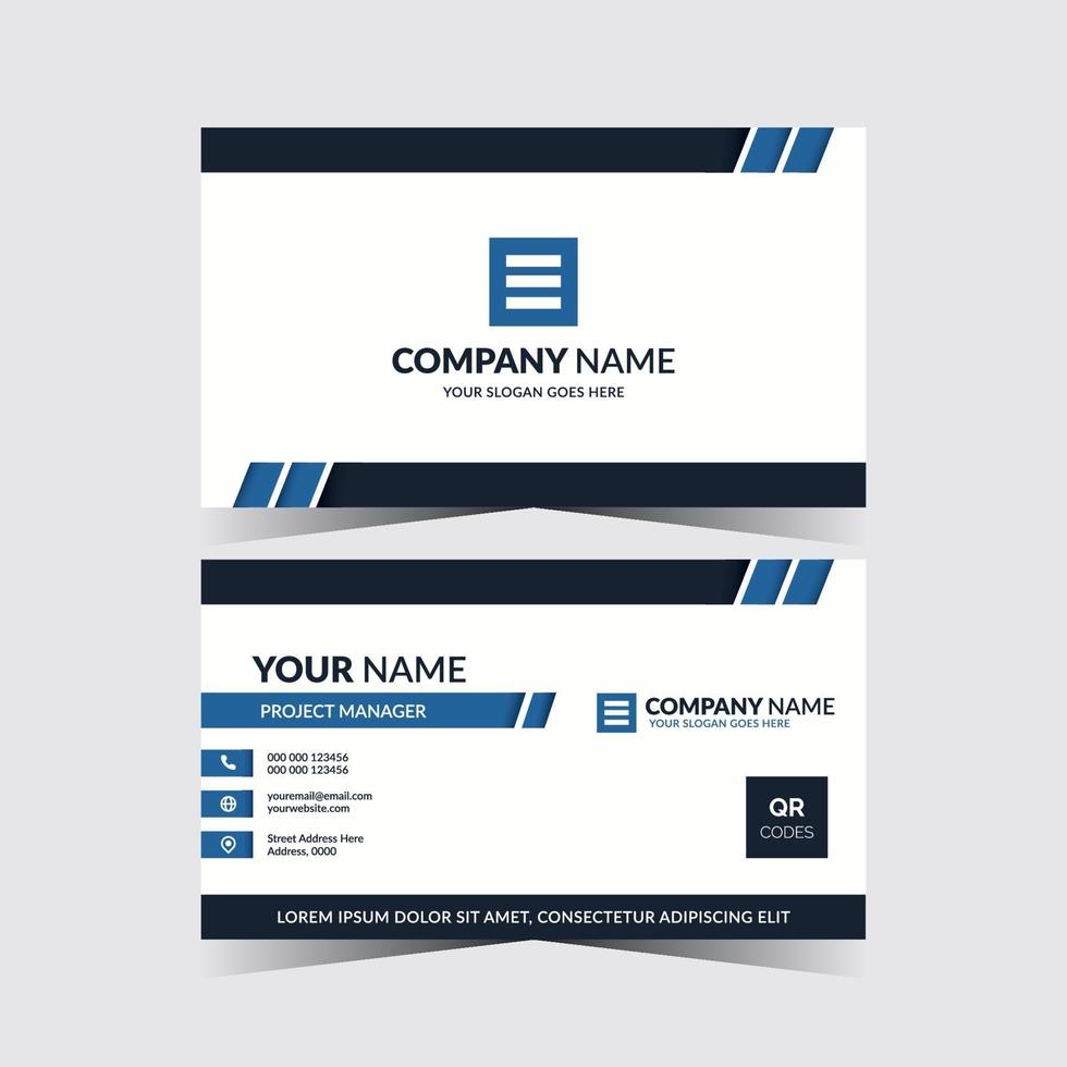 Double sided business card design template vector