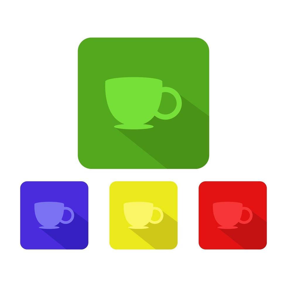 Coffee cup set on white background vector