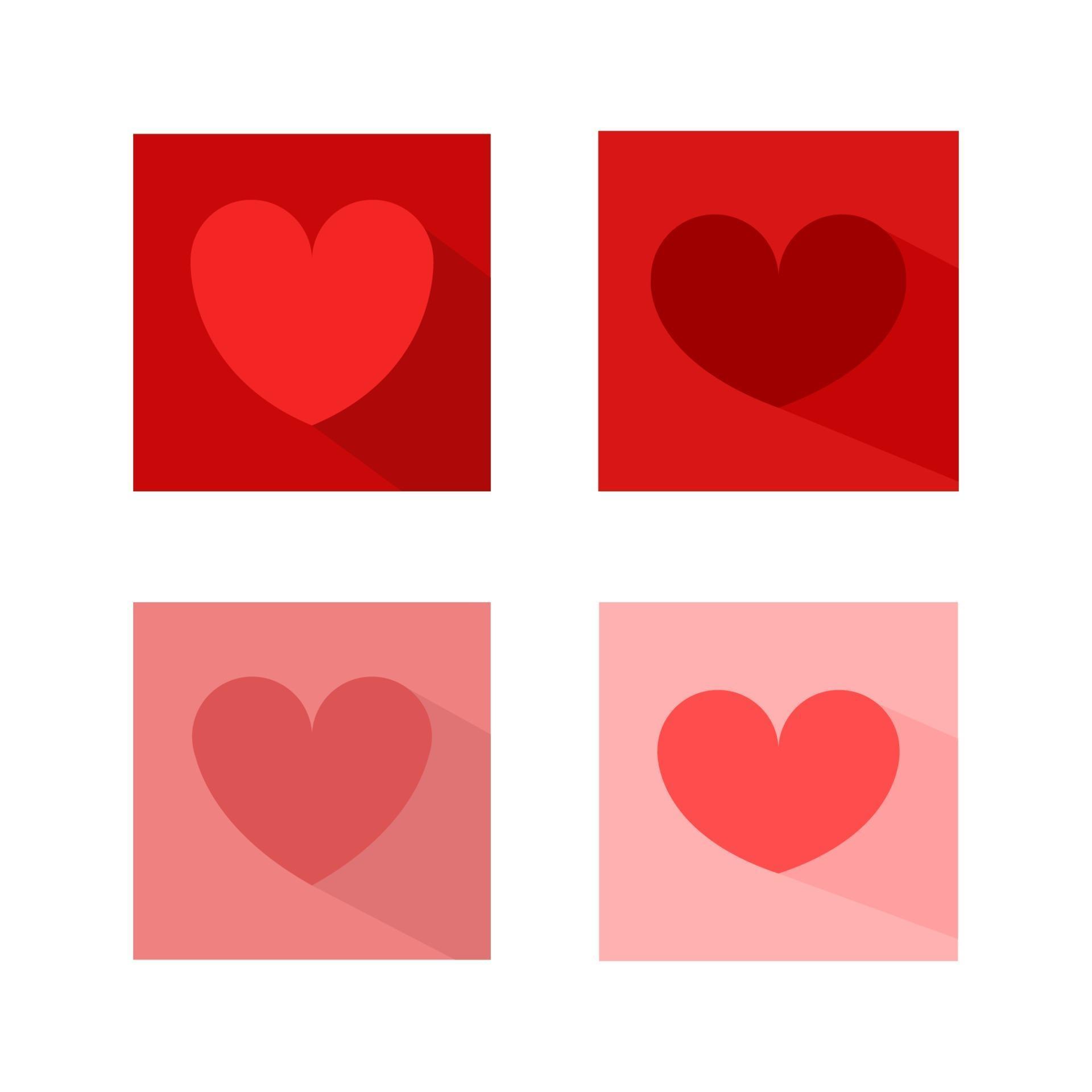 Set Of Hearts On White Background 2038384 - Download Free Vectors