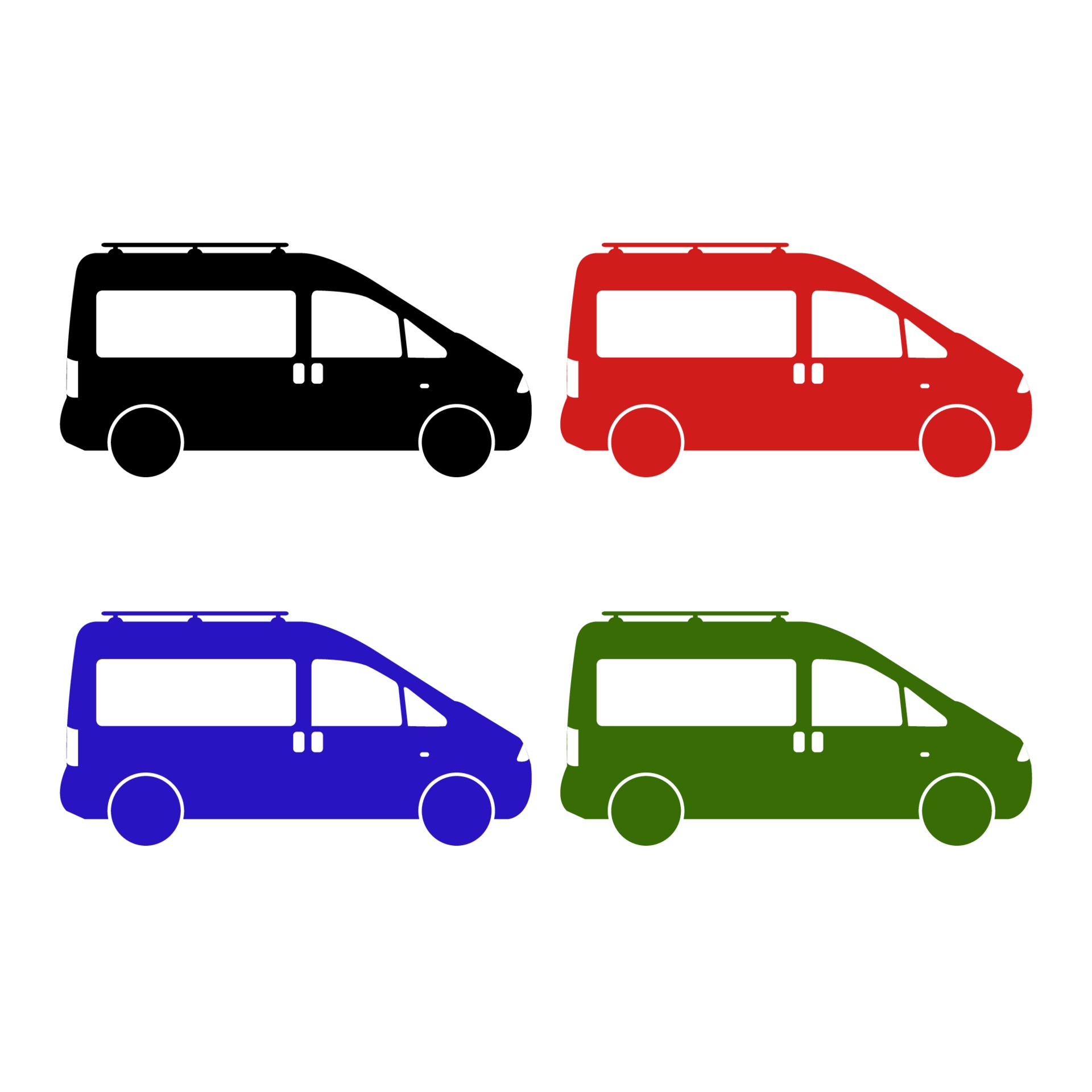 Van Set On White Background 2038398 Vector Art at Vecteezy