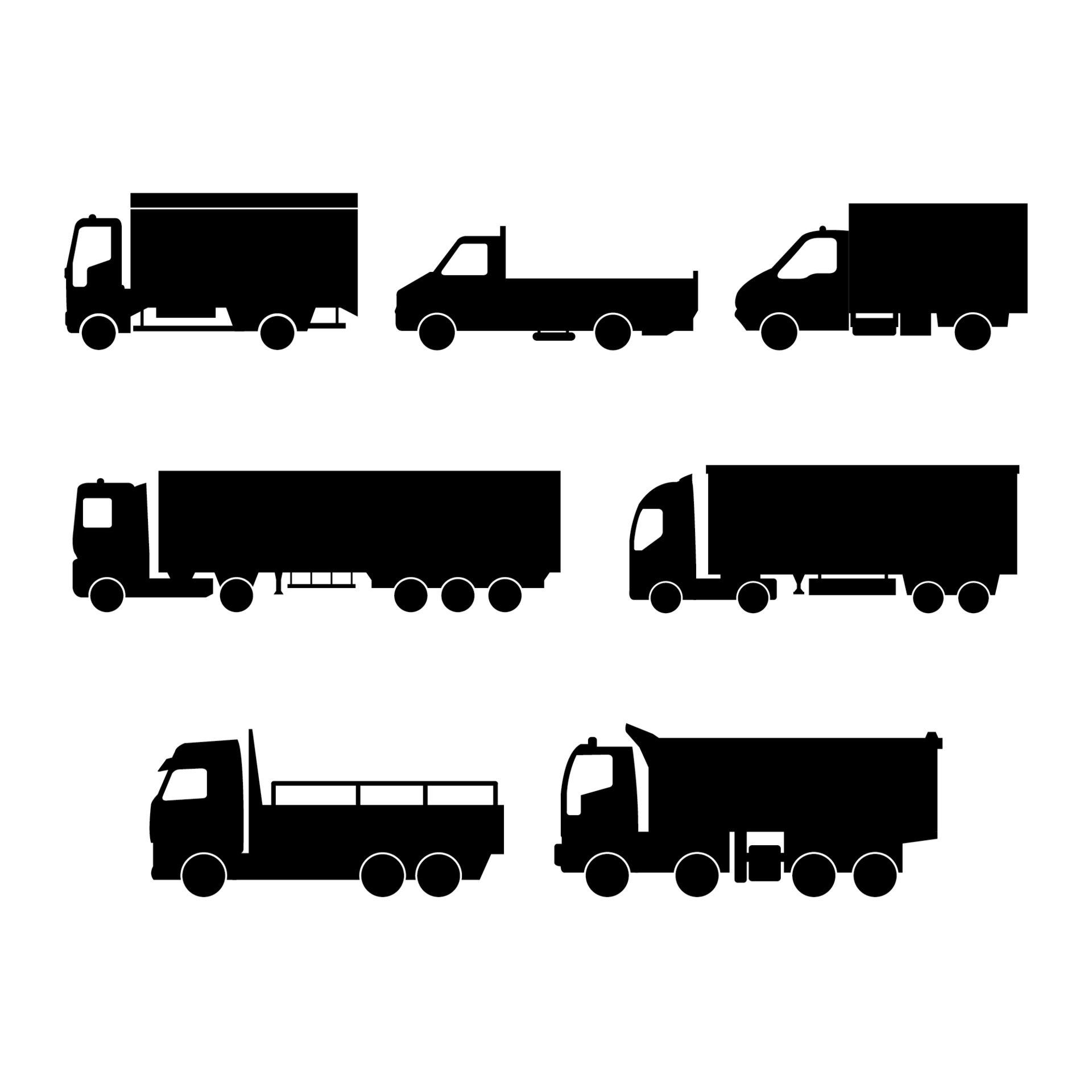 Set Of Trucks On White Background 2038441 Vector Art at Vecteezy