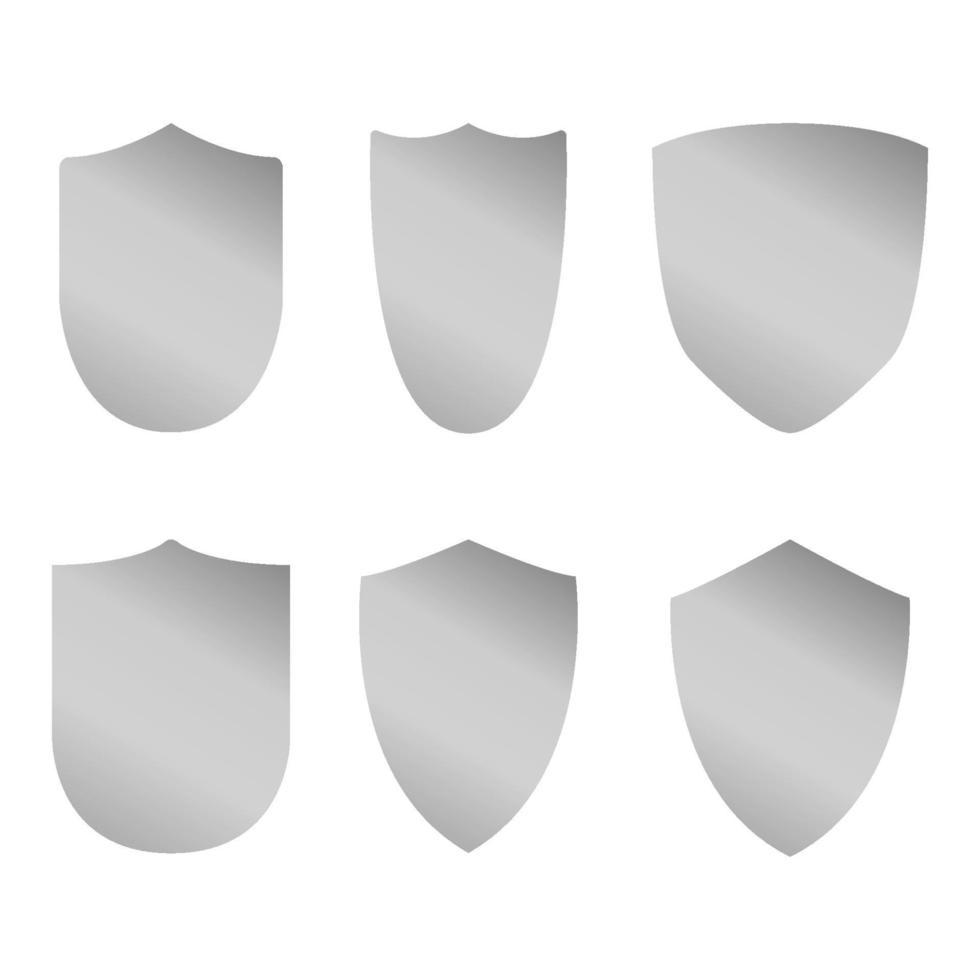 Set Of Shield On White Background vector