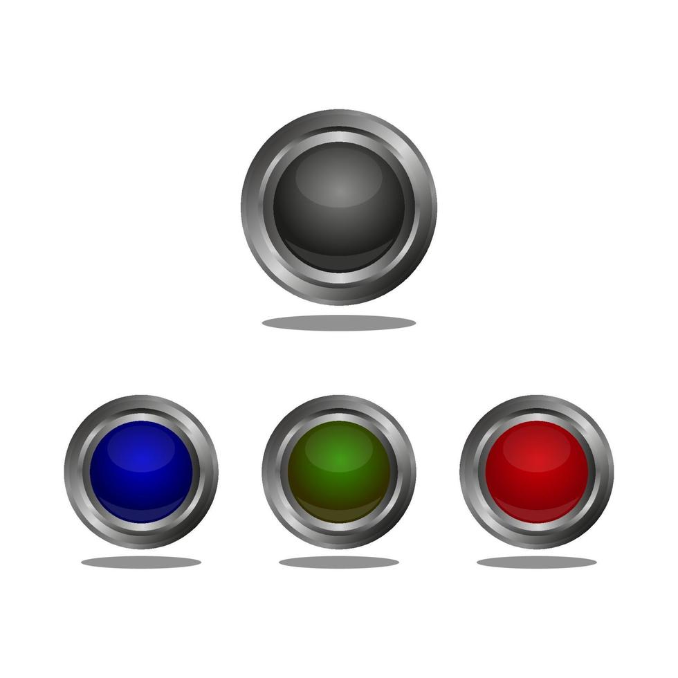 conjunto de botones web vector