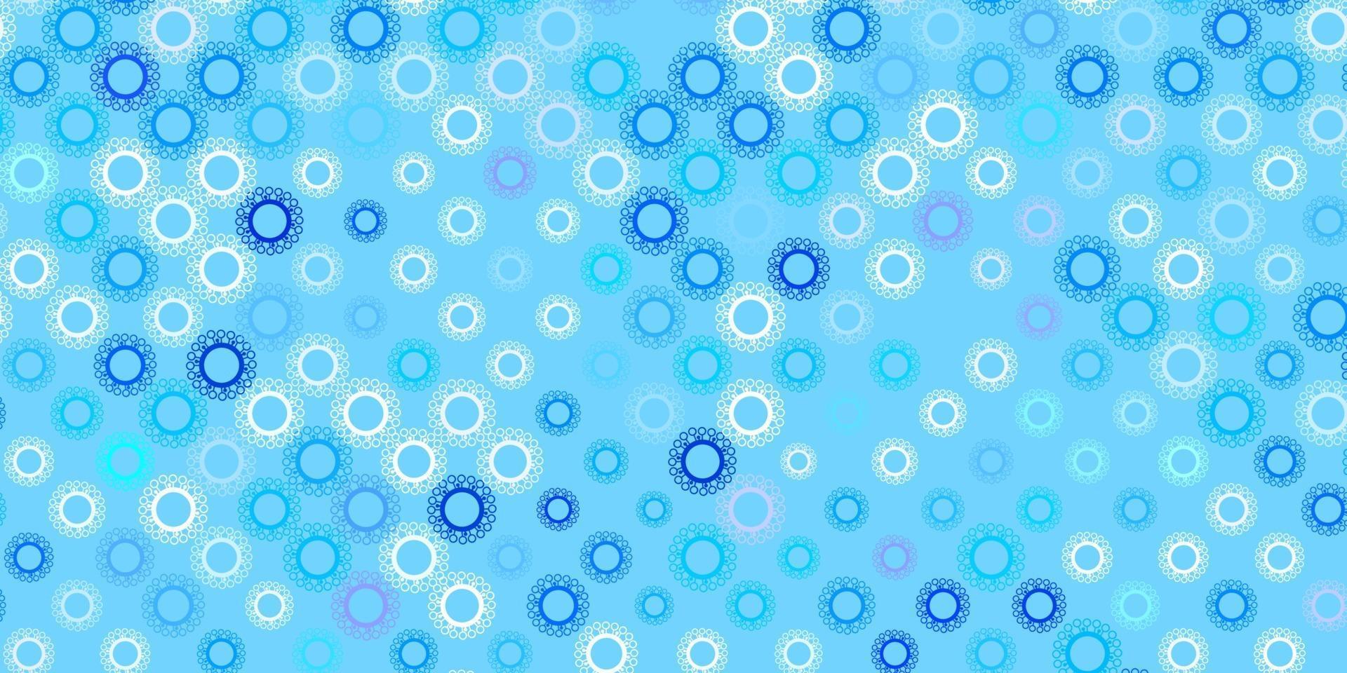 Dark blue vector pattern with coronavirus elements.