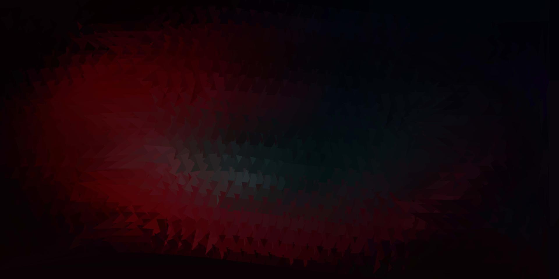 Dark blue, red vector triangle mosaic design.