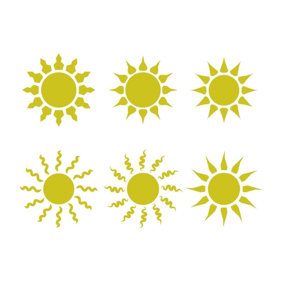 Sun Set On White Background vector