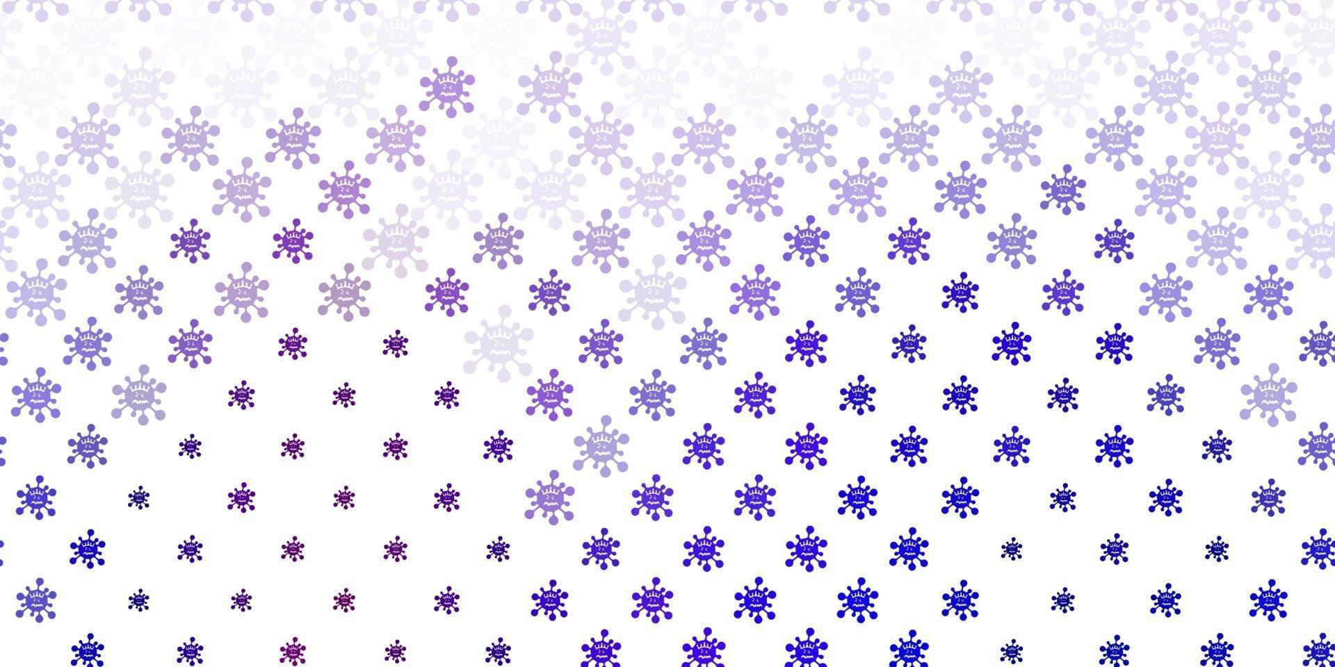 Light Blue, Red vector backdrop with virus symbols.