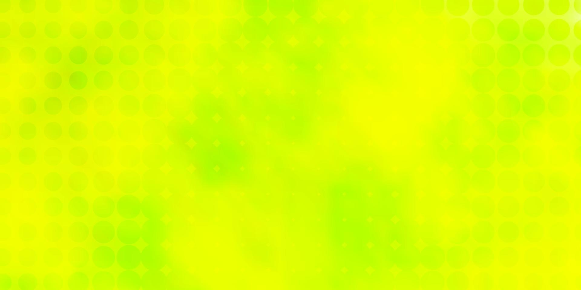 Light Green, Yellow vector background with circles.