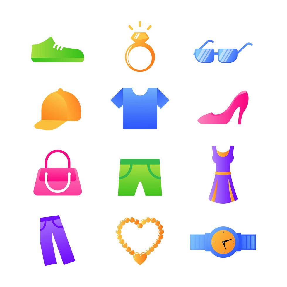 fashion accessories icon vector elements