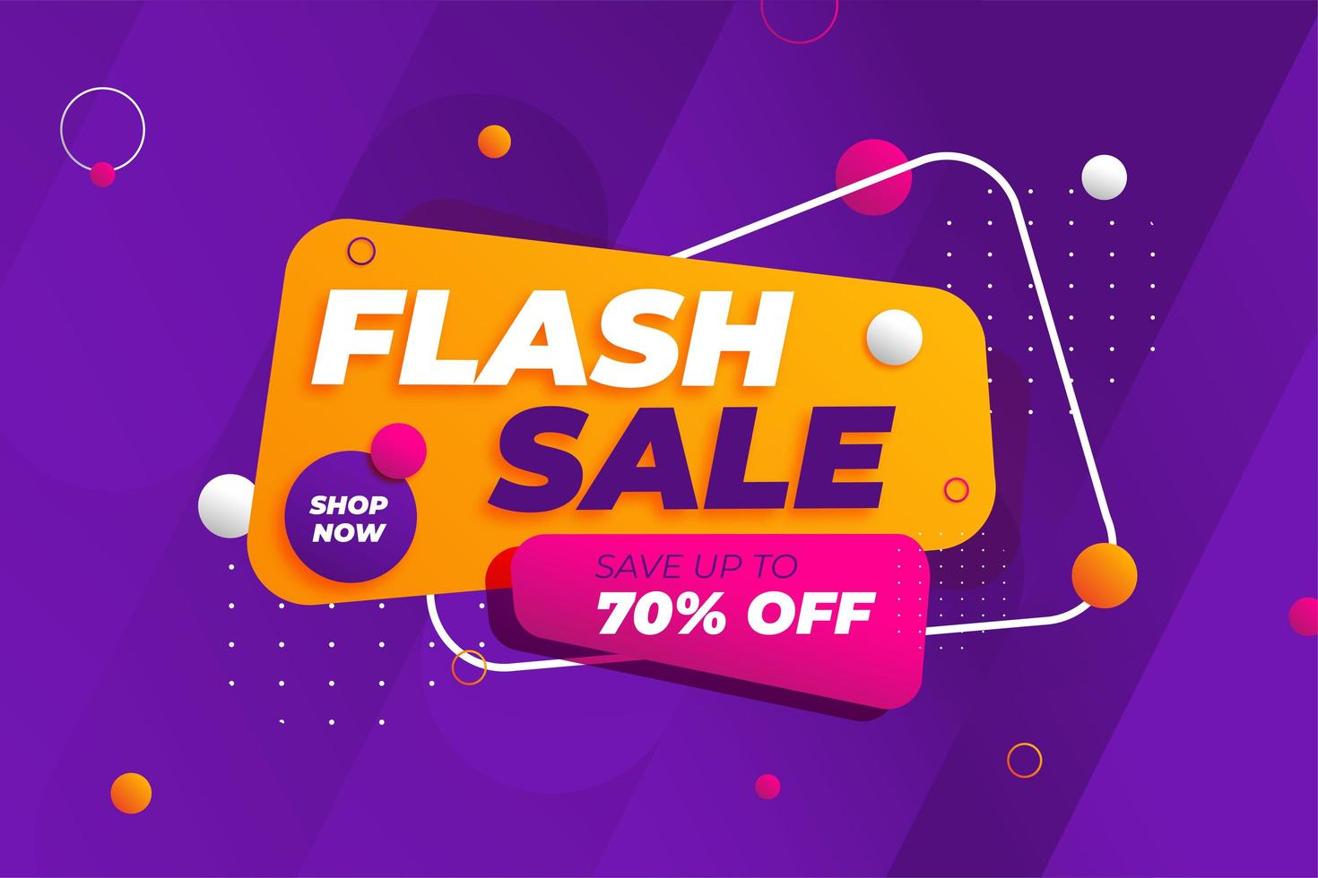 Flash sale discount banner promotion background vector