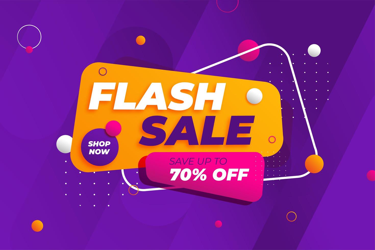 fondo de promoción de banner de descuento de venta flash vector