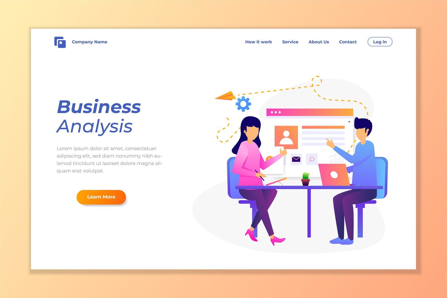 web banner background vector for data analysis, digital marketing, teamwork, business strategy and analysis.