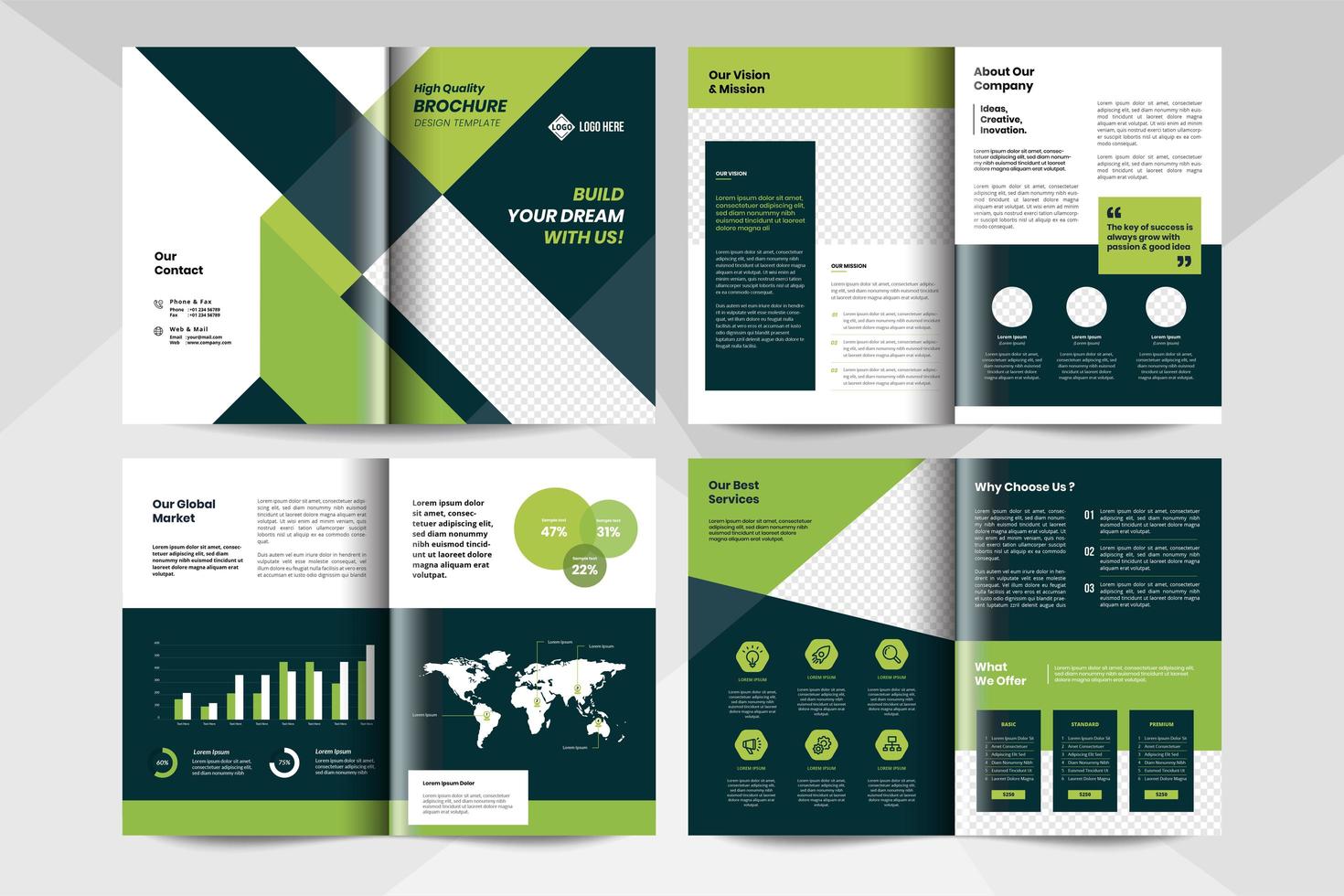 Corporate business brochure template. Corporate business flyer template. vector