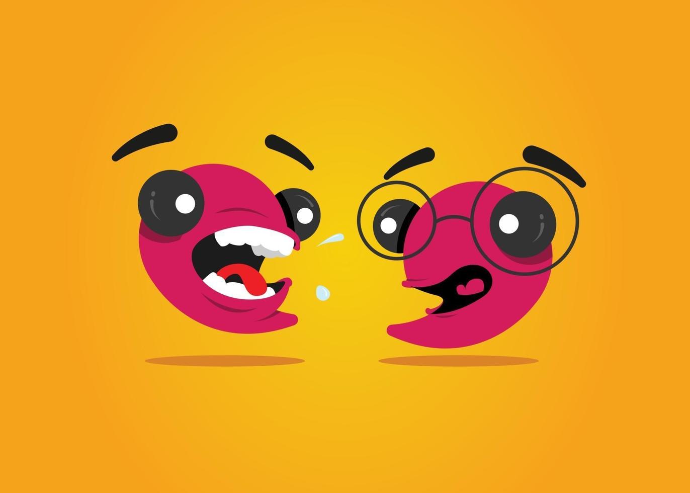Funny Comma Character like a tadpole vector