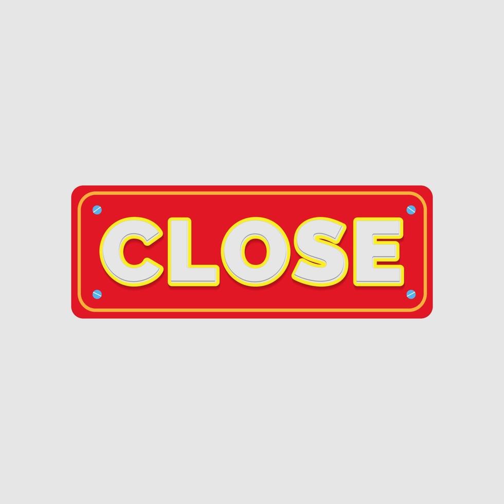 close signange design vector