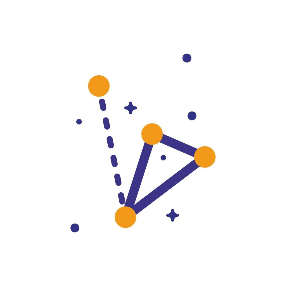 Astrological Sign Flat Style Science Icon Symbol vector