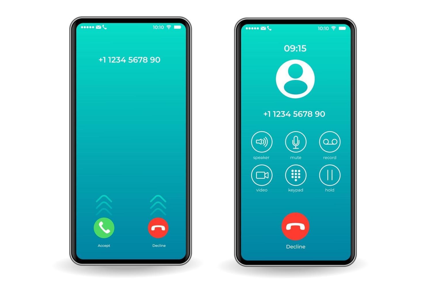 Phone Call Screen Vector Art, Icons, and Graphics for Free Download