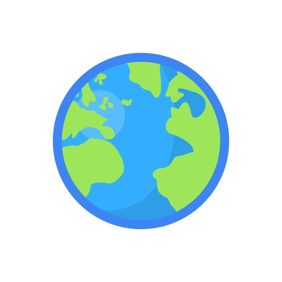 Earth Flat Style Science Icon Symbol vector