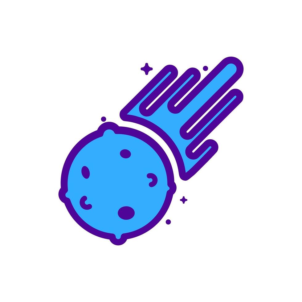 Meteor Shower Two Tones Science Icon Symbol vector