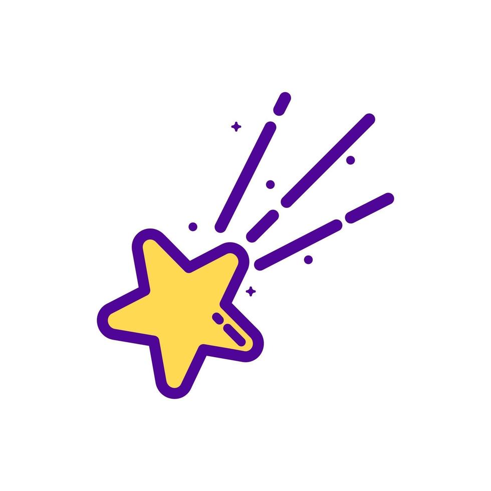 Shooting Star Two Tones Science Icon Symbol vector