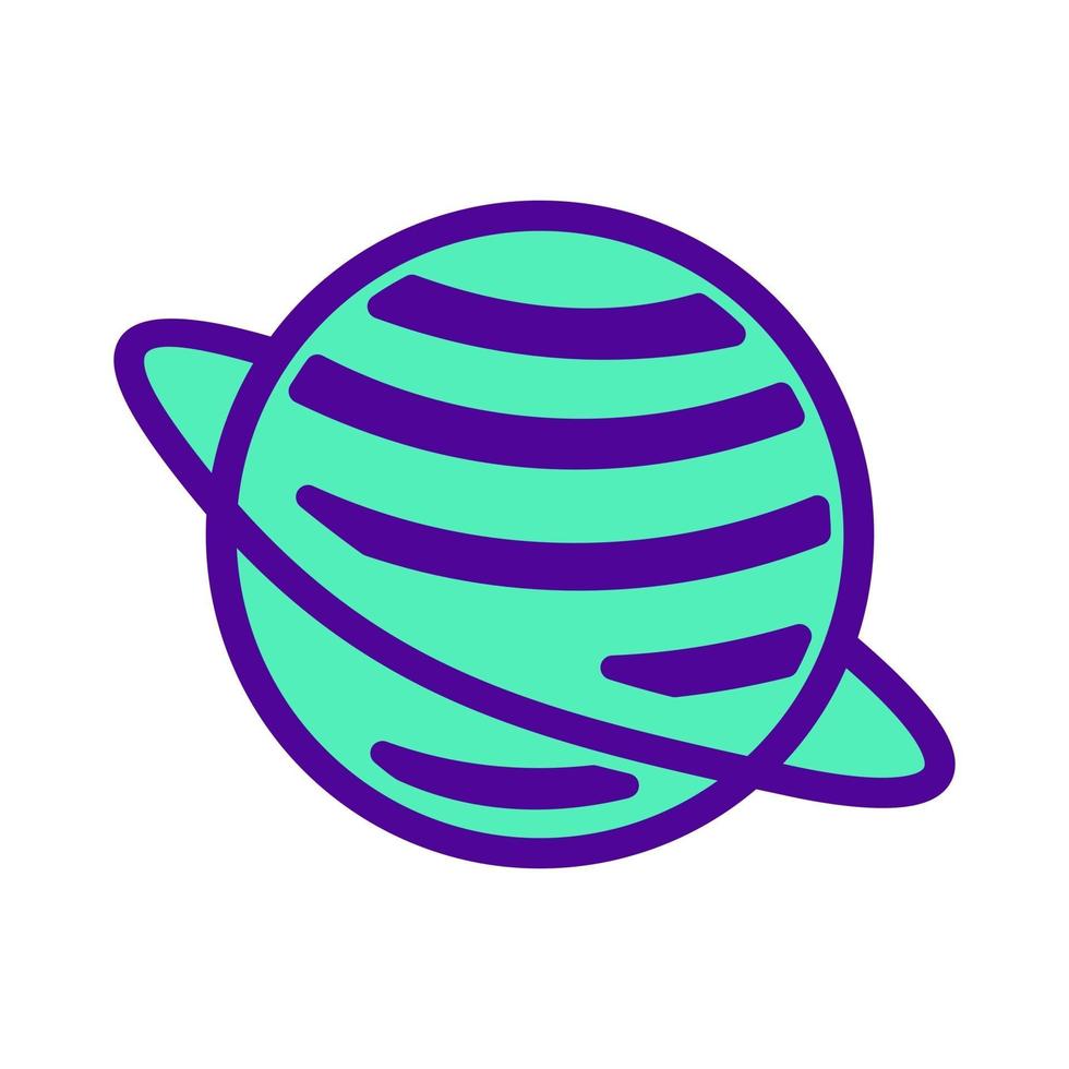 Saturn Two Tones Science Icon Symbol vector