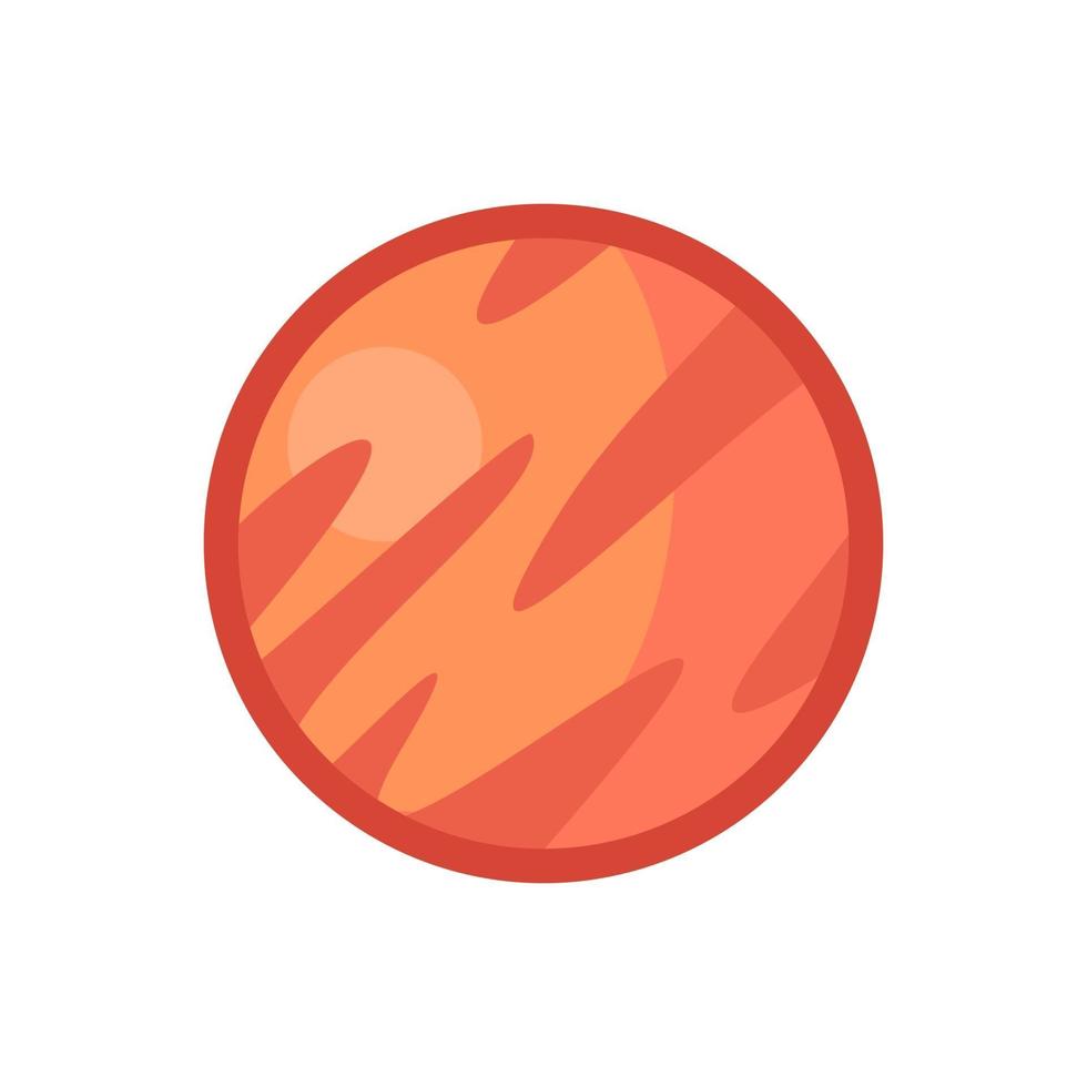 Venus Flat Style Science Icon Symbol vector