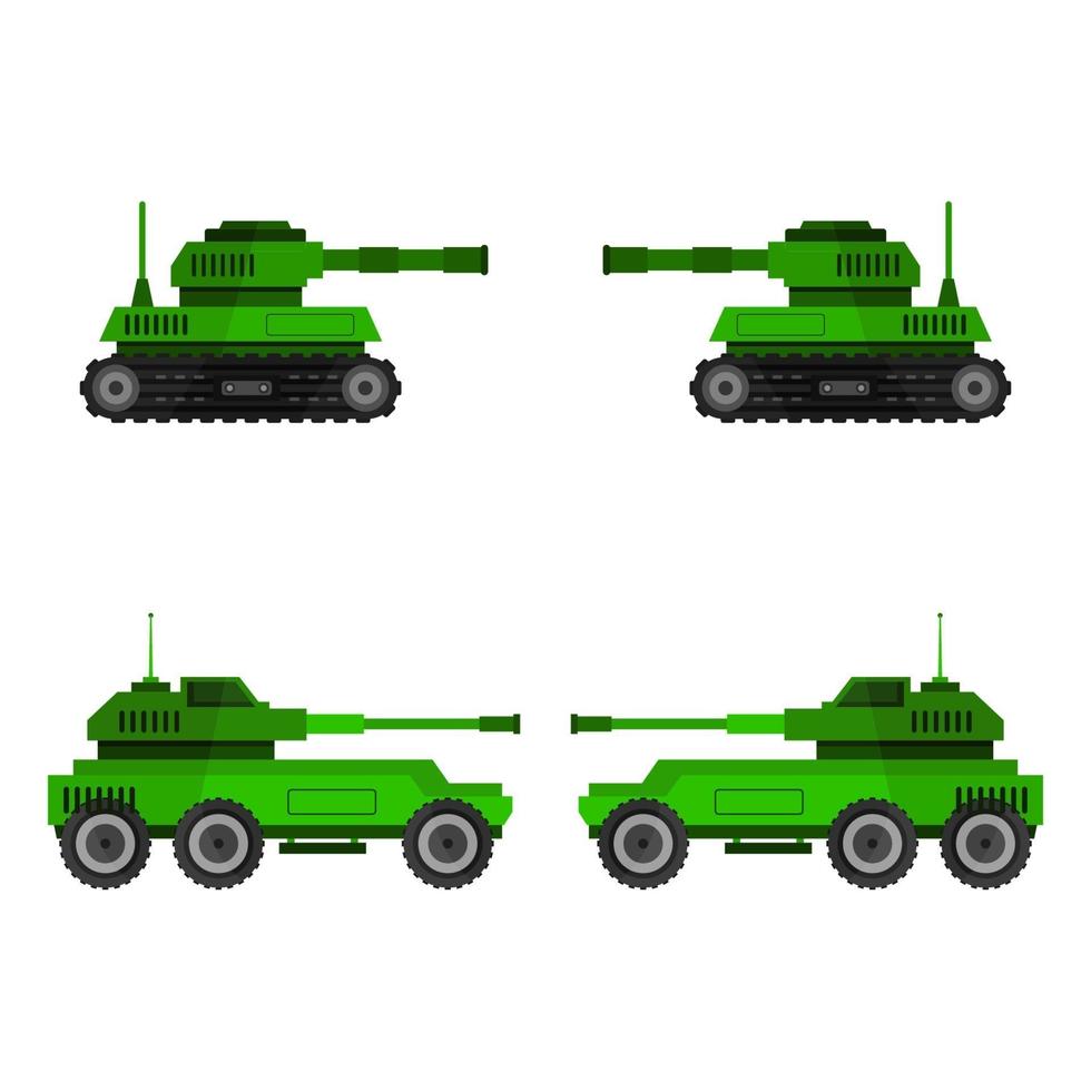 tanque en fondo blanco vector