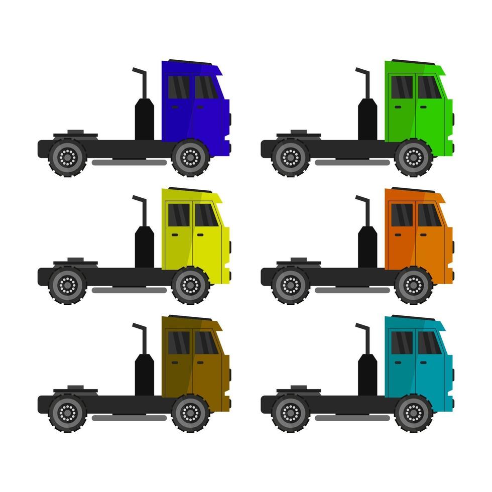 Truck Set On White Background vector