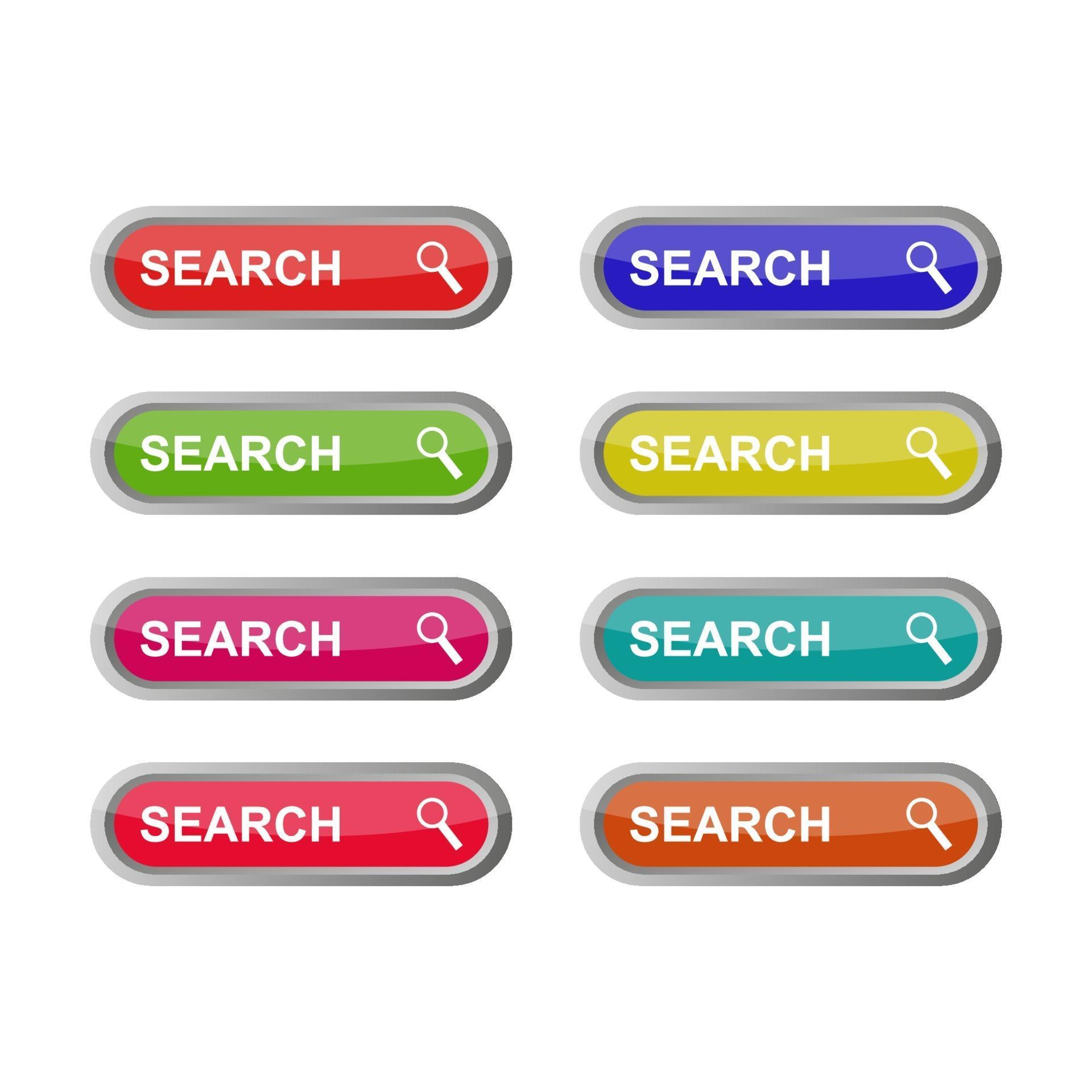 Search Button Design
 Search Button Set White Background Vector Art at Vecteezy