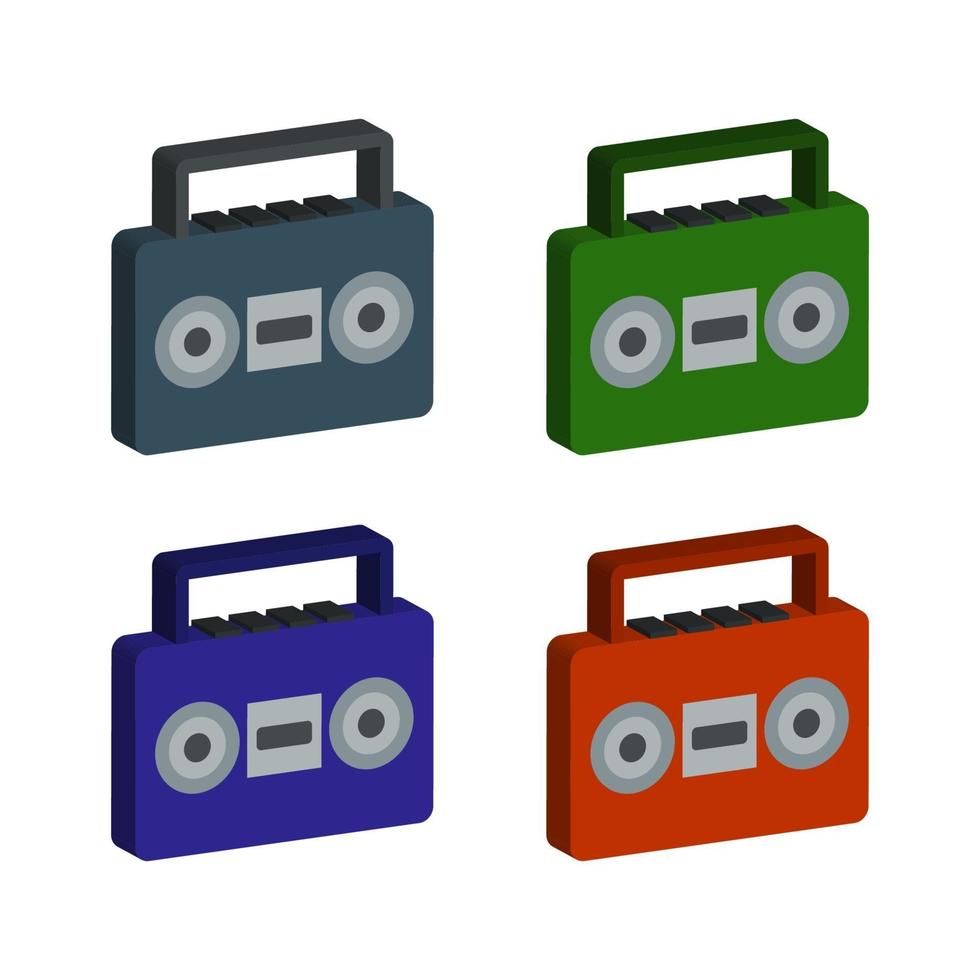 Stereo Set On White Background vector