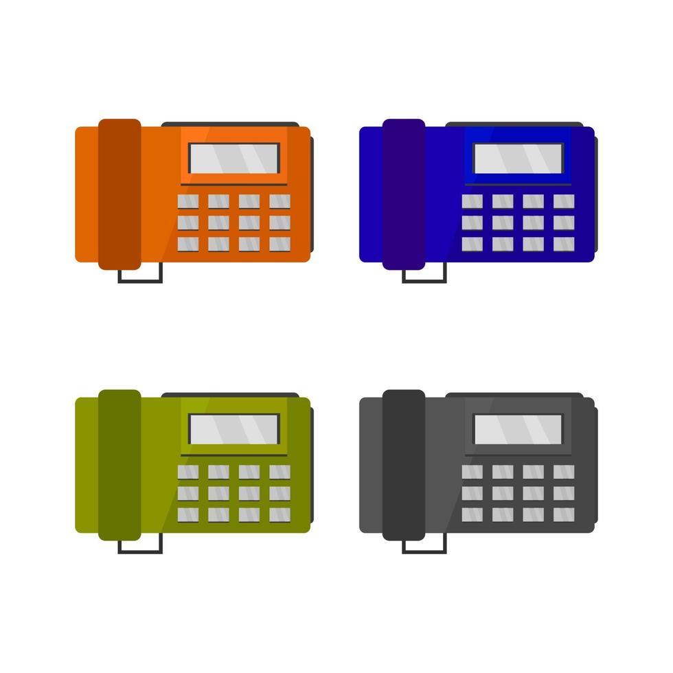 Business Phone Set On White Background vector