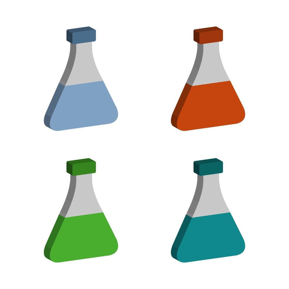 Laboratory Flask Set vector