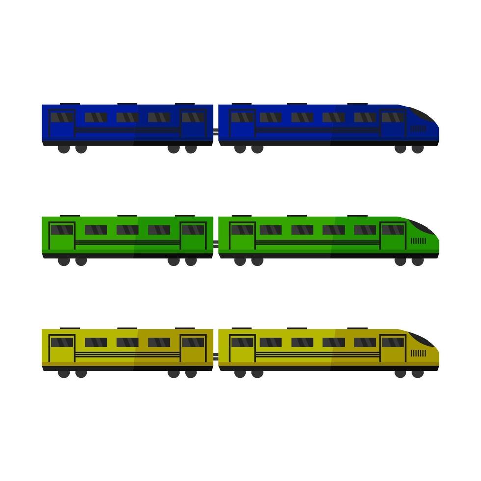 Train Set On White Background vector