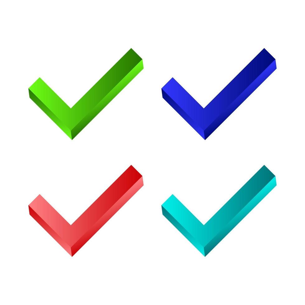 Check Set On White Background vector