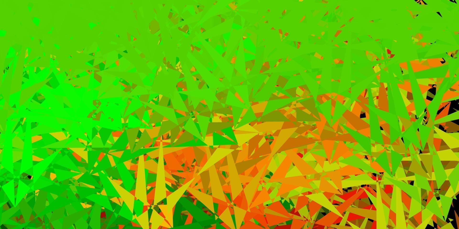 Dark green, yellow vector pattern with polygonal shapes.