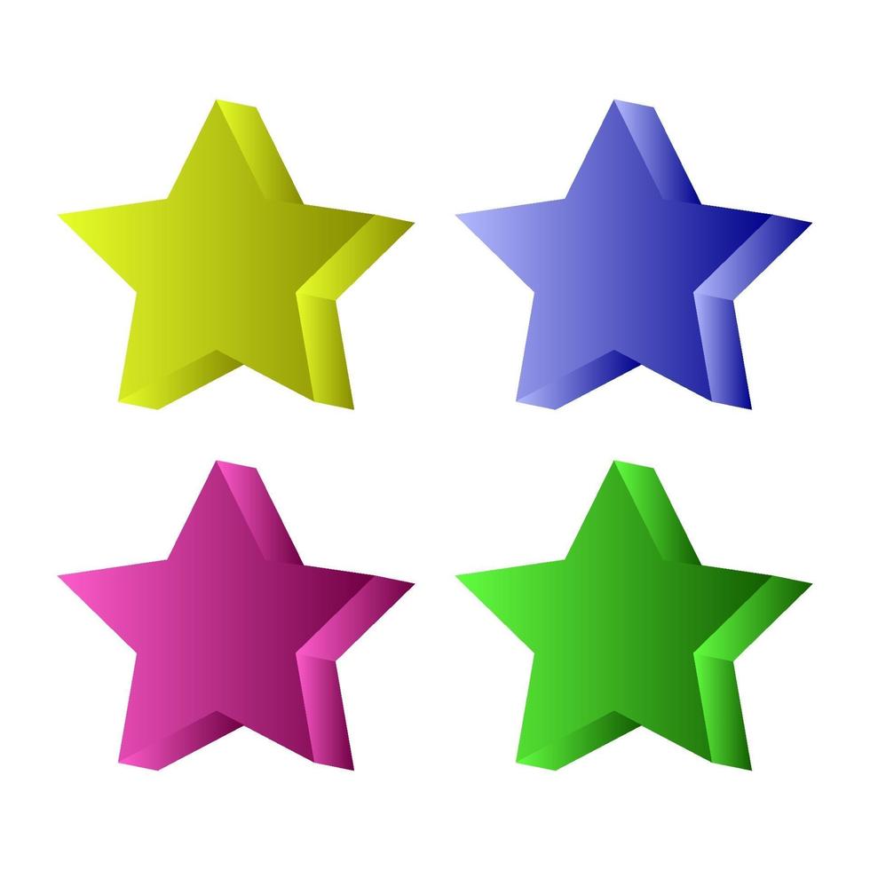 Set Of Stars On White Background vector