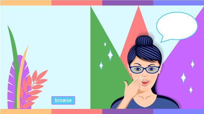 Woman in Glasses in Amazement vector