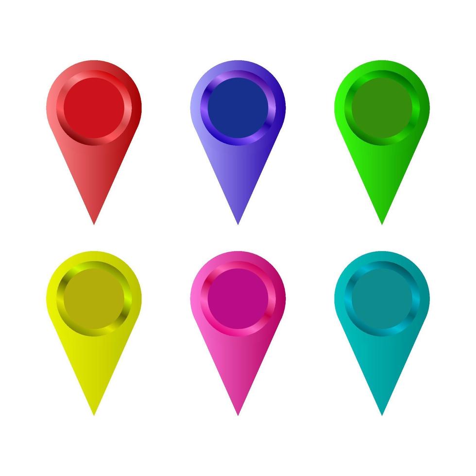 Gps Set On White Background vector
