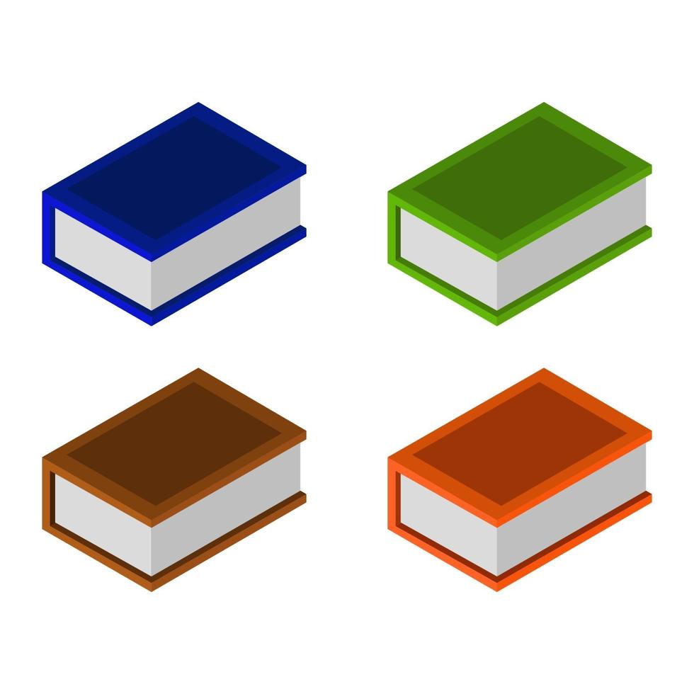 Isometric Book Set vector