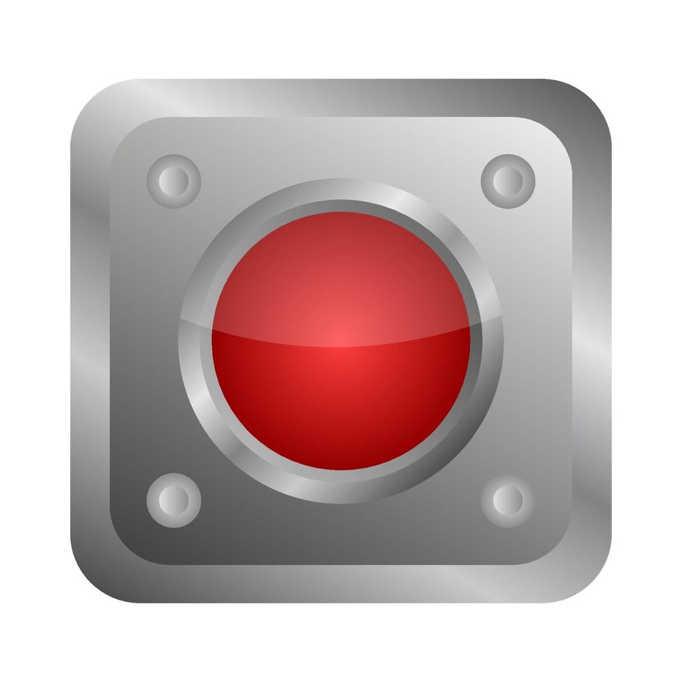 Alarm Button On White Background vector