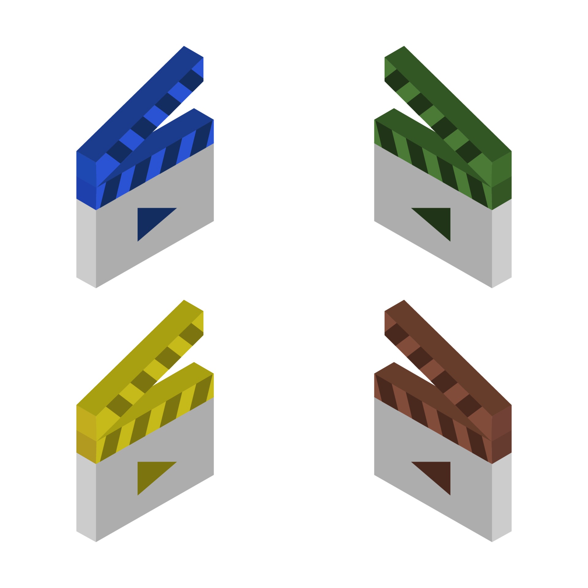 Set Of Clapperboard On White Background 2039902 Vector Art at Vecteezy