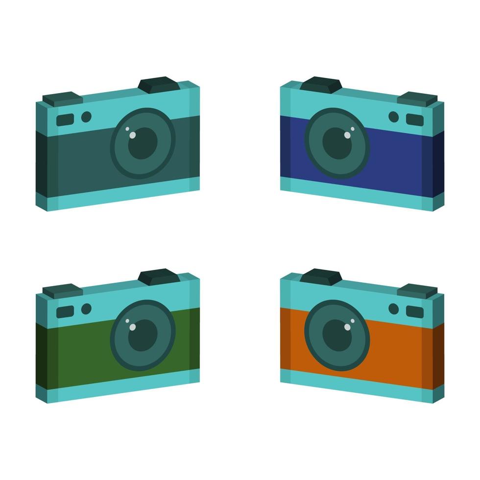 Camera Set On White Background vector