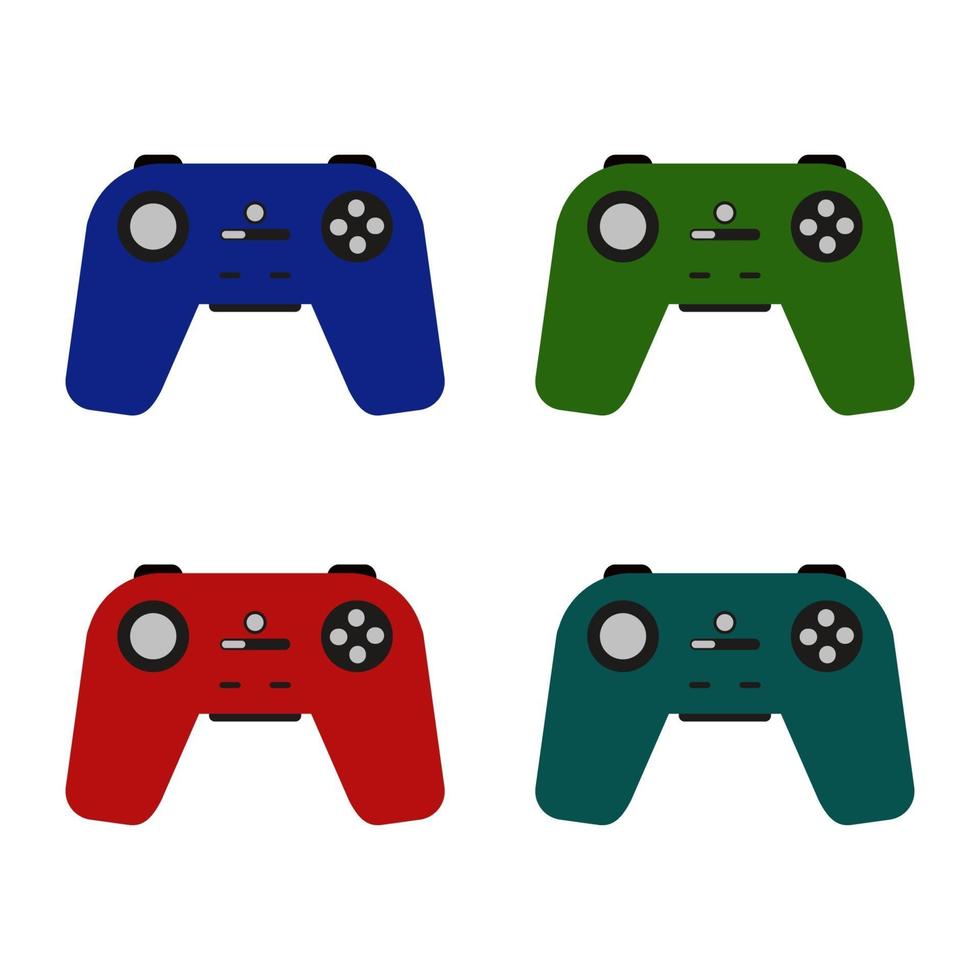 Game Pad Set On White Background vector