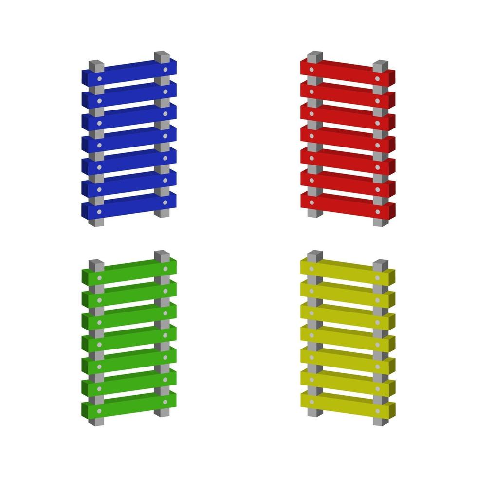 Isometric Ladder Set vector