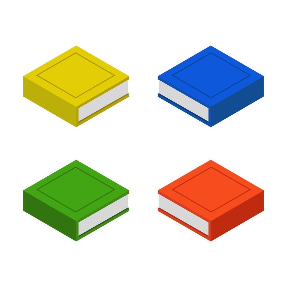 Isometric Book Set vector