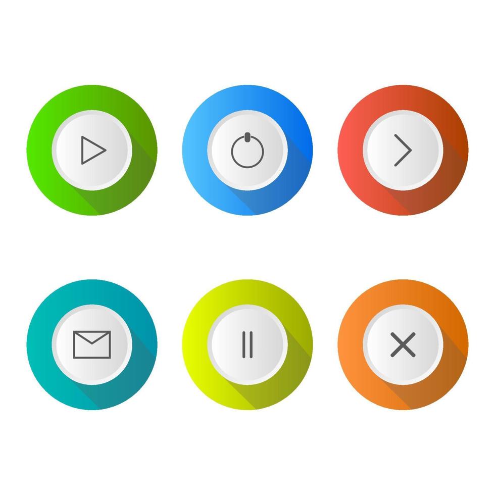 Set Of Web Buttons On White Background vector