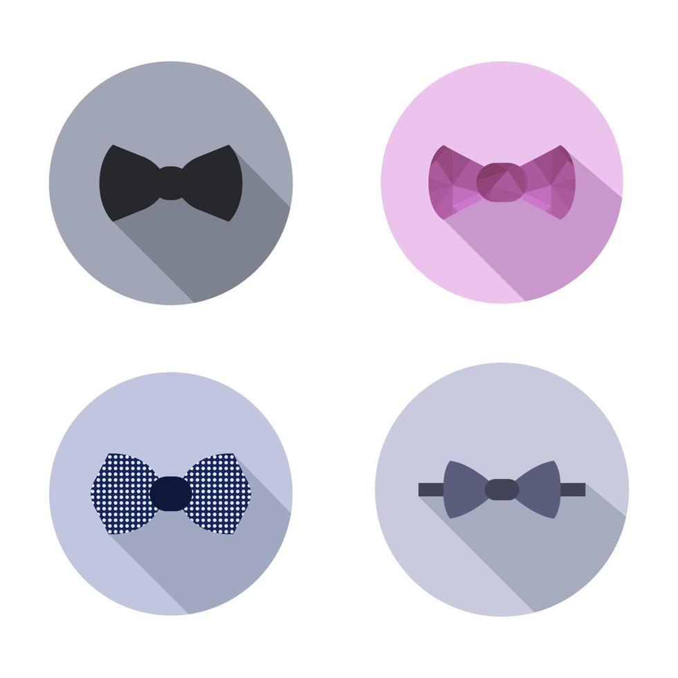 Set Of Bow Ties On White Background vector